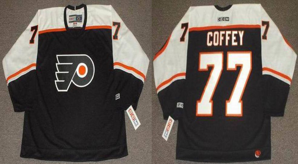 2019 Men Philadelphia Flyers #77 Coffey Black CCM NHL jerseys